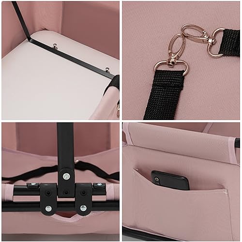 Pink 4 Wheels Folding Pet Stroller B392
