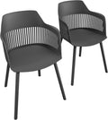 Black Resin Dining Chairs 2-Pack D7513