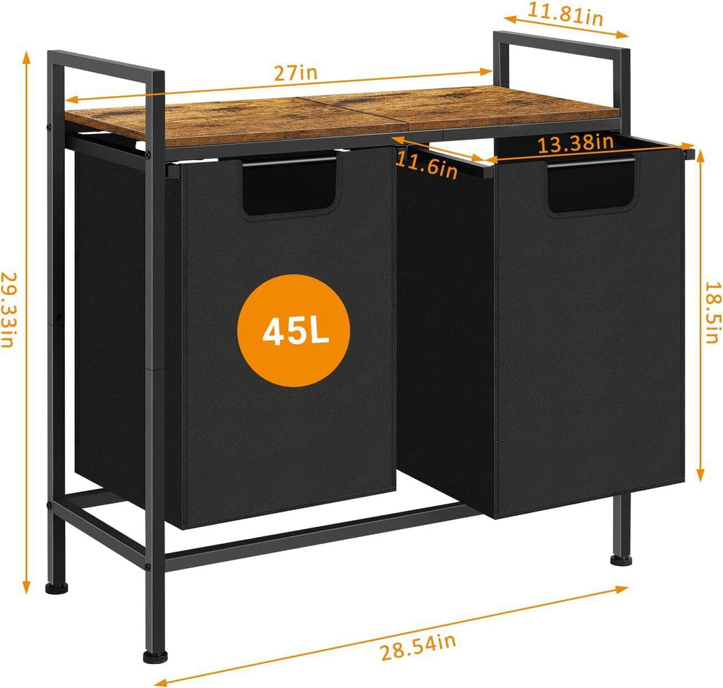 Laundry Hamper with Top Shelf V258