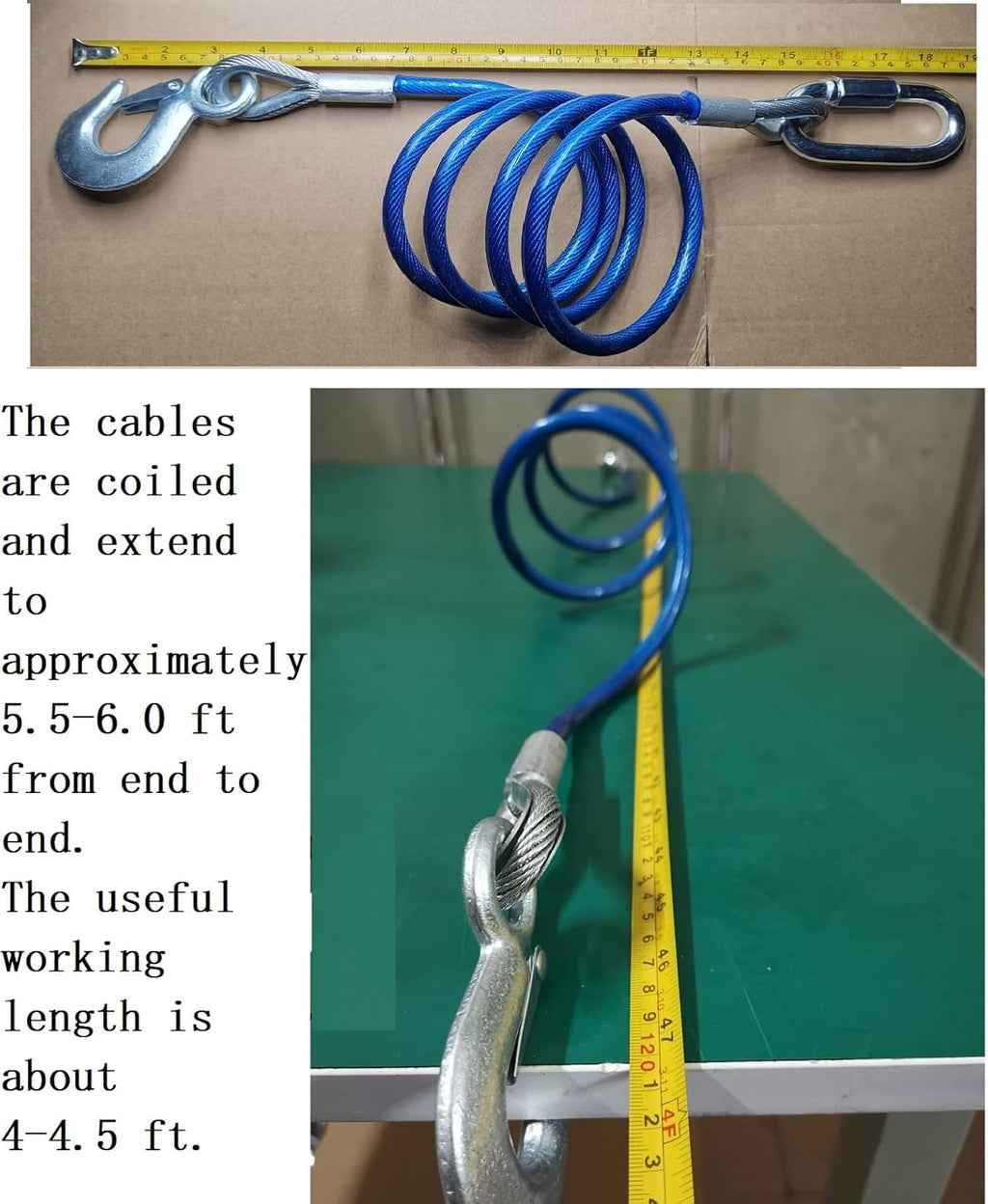 Trailer Safety Chains Cables 68 inch, 12000 Lbs, Pack of 2 D6837