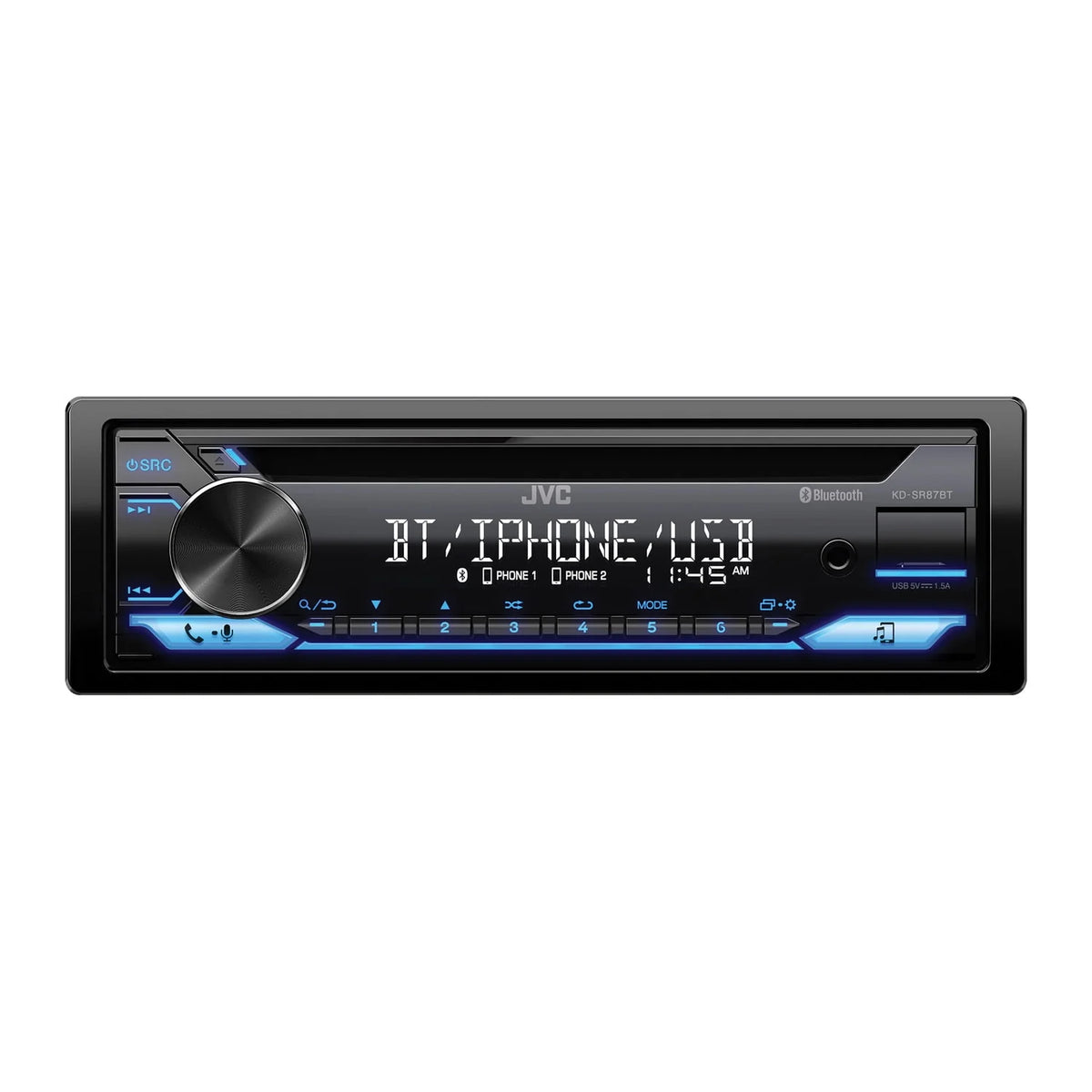 Single DIN Car Stereo CD Player with Bluetooth USB AM/FM Radio I9028