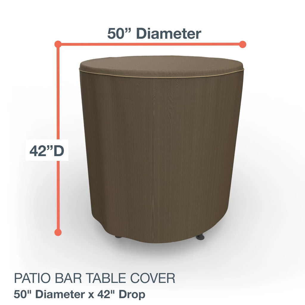 Black and Tan Patio Bar Table Cover C5543