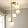 Milk White Glass Bubble Chandelier G115