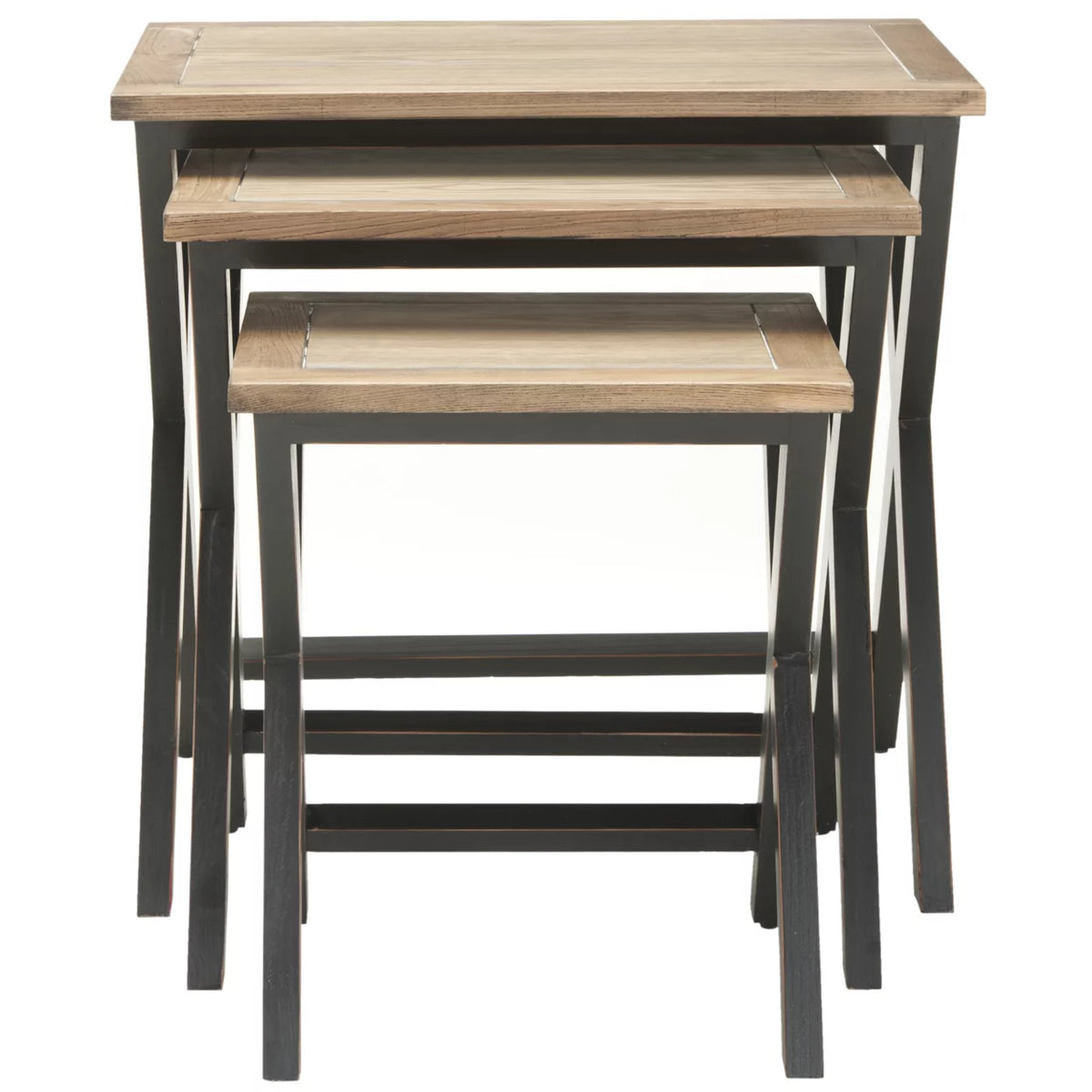 Black Oak Stacking Tray Tables G983127