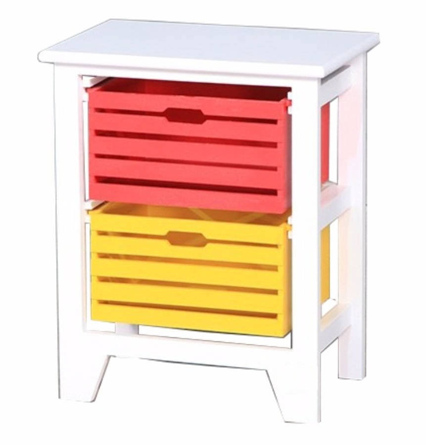 2-Tier Storage Cabinet White N756879