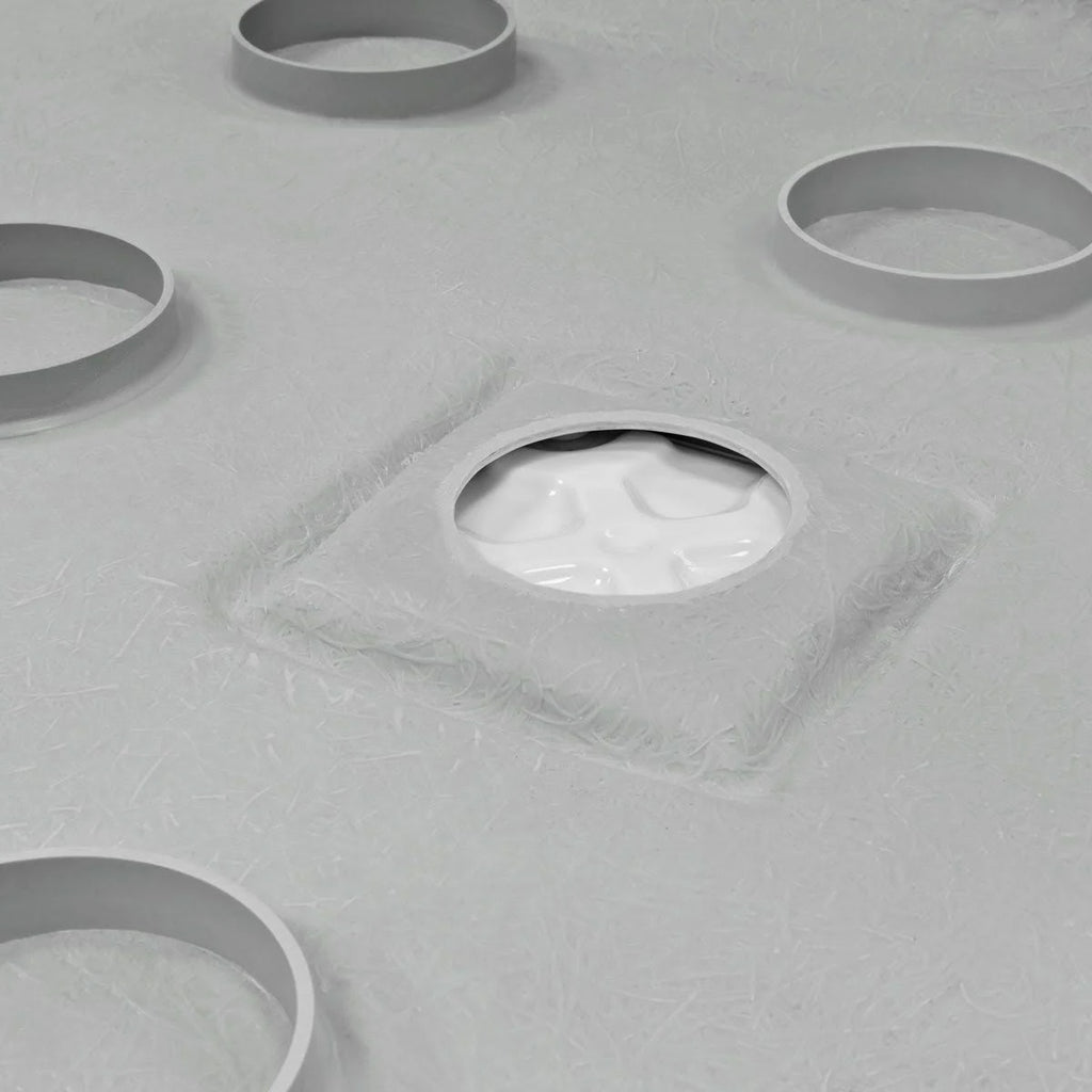 60 x 34 Single Double Threshold Shower Base Pan Center Drain White E907525