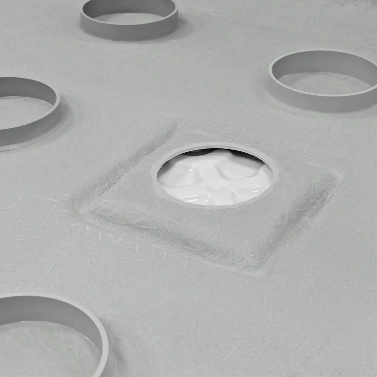 60 x 34 Single Double Threshold Shower Base Pan Center Drain White E907525