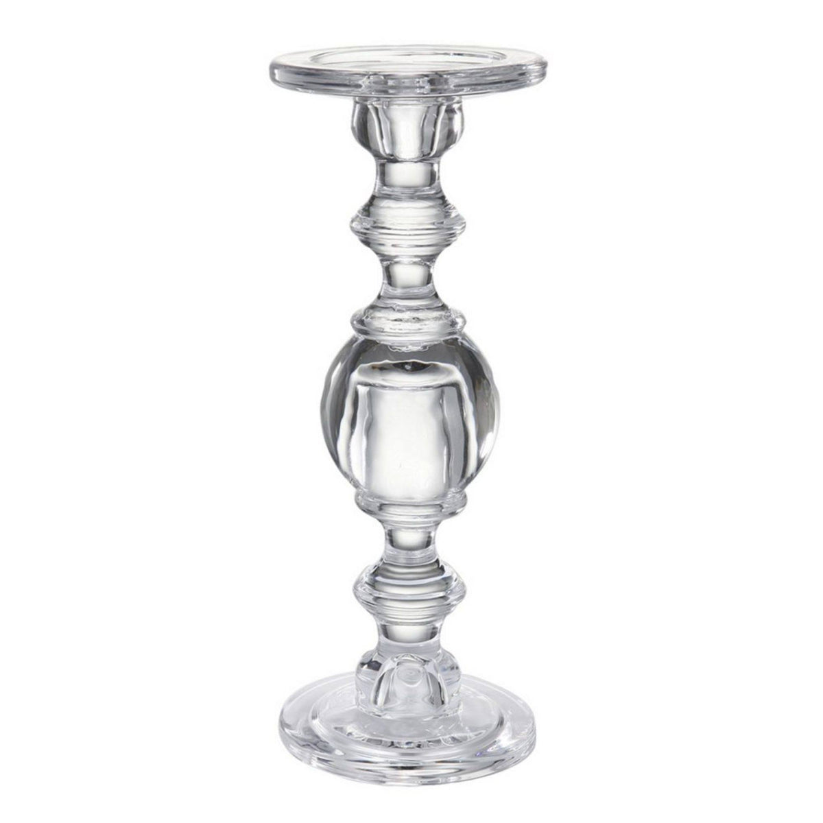 Clear Free-Standing Large Candlestick Holder L70556