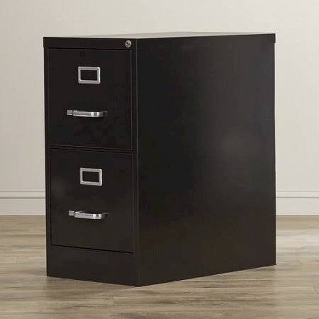 Black 2 Drawer Vertical Filing Cabinet W324570