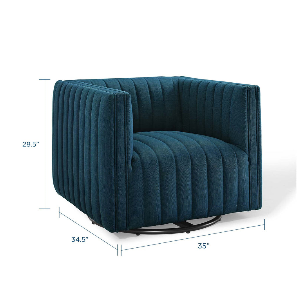 Azure Tufted Swivel Upholstered Armchair N132