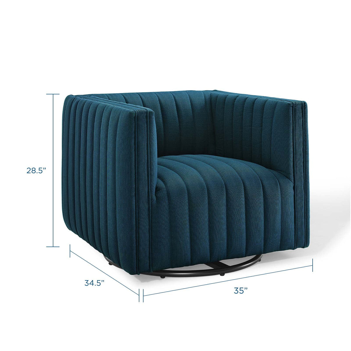 Azure Tufted Swivel Upholstered Armchair N132