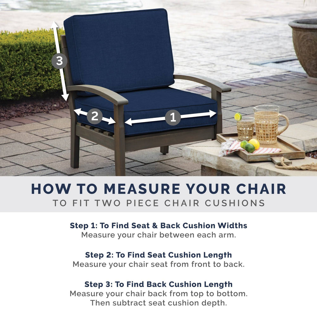 Cabana Stripe Sapphire Outdoor Deep Seat Set C870367