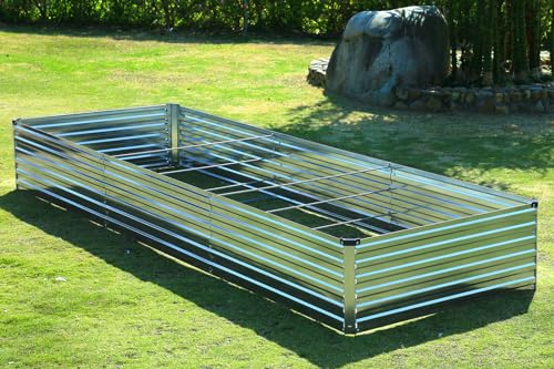 2 Pack 6x3x1FT Galvanized Raised Garden Beds M6441