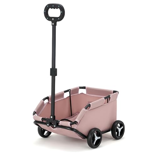 Pink 4 Wheels Folding Pet Stroller B392