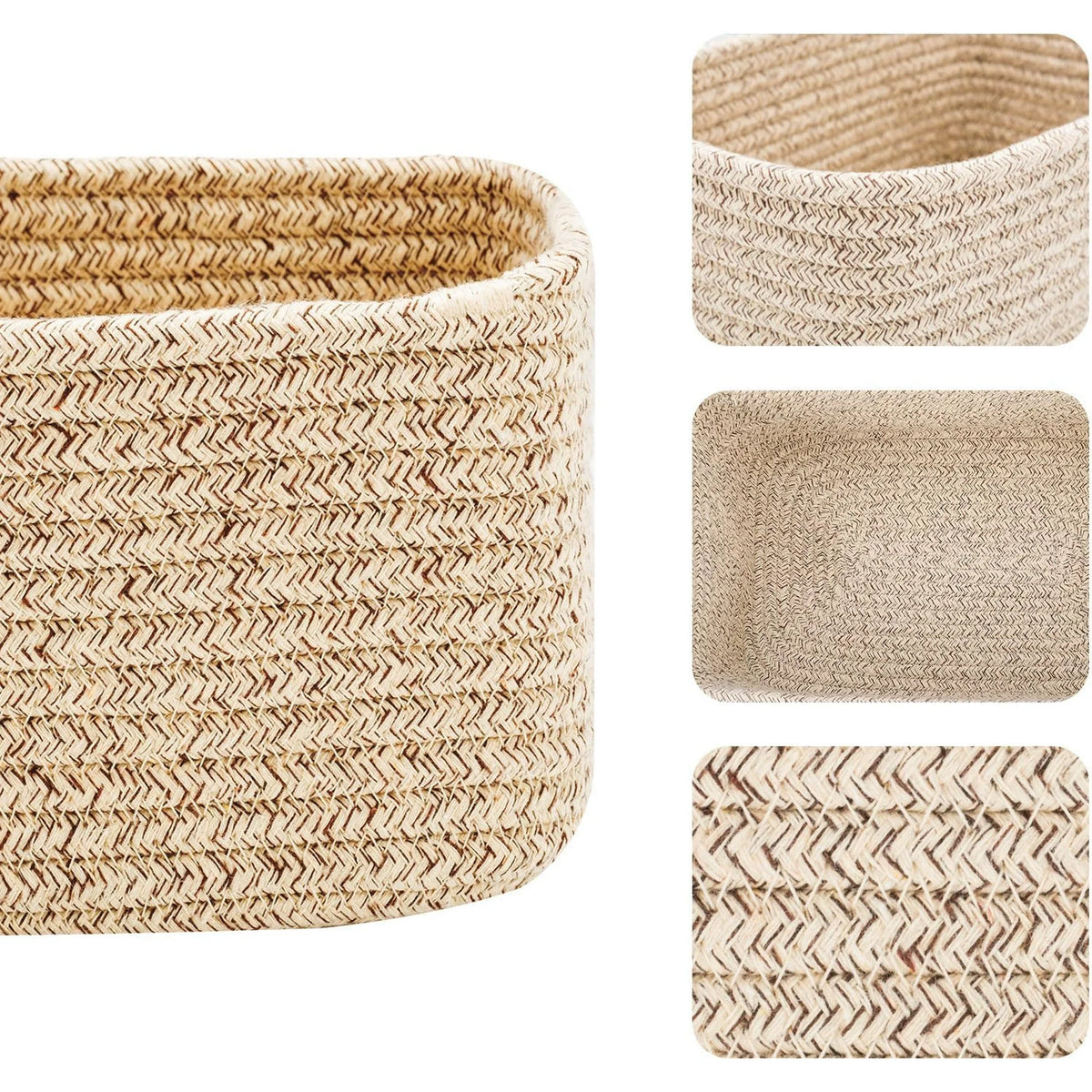 Small Storage Baskets 3 Packs Light Pink Y439