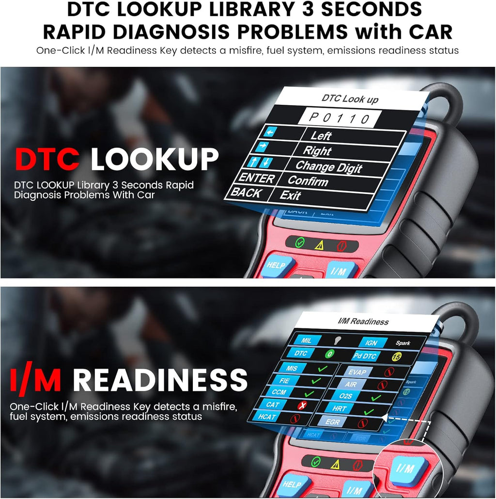 OBD2 Scanner Code Reader with O2 Sensor Test Freeze Frame, Pack of 2 G770