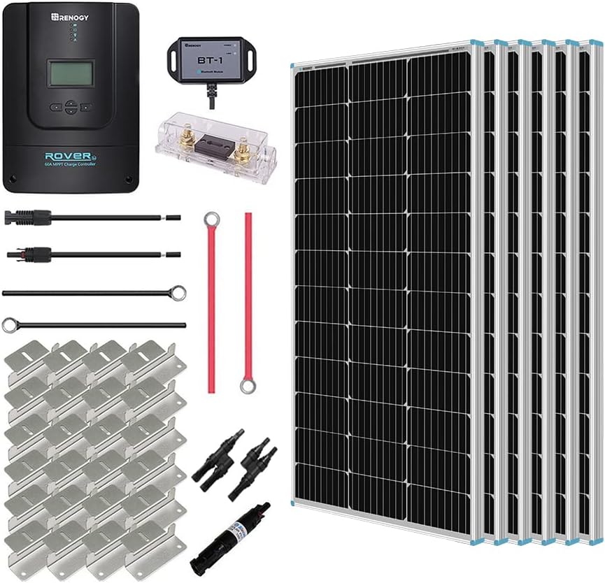 400 Watt 12 Volt 4 Pcs 100W Solar Panel Charge Controller Kit W423272