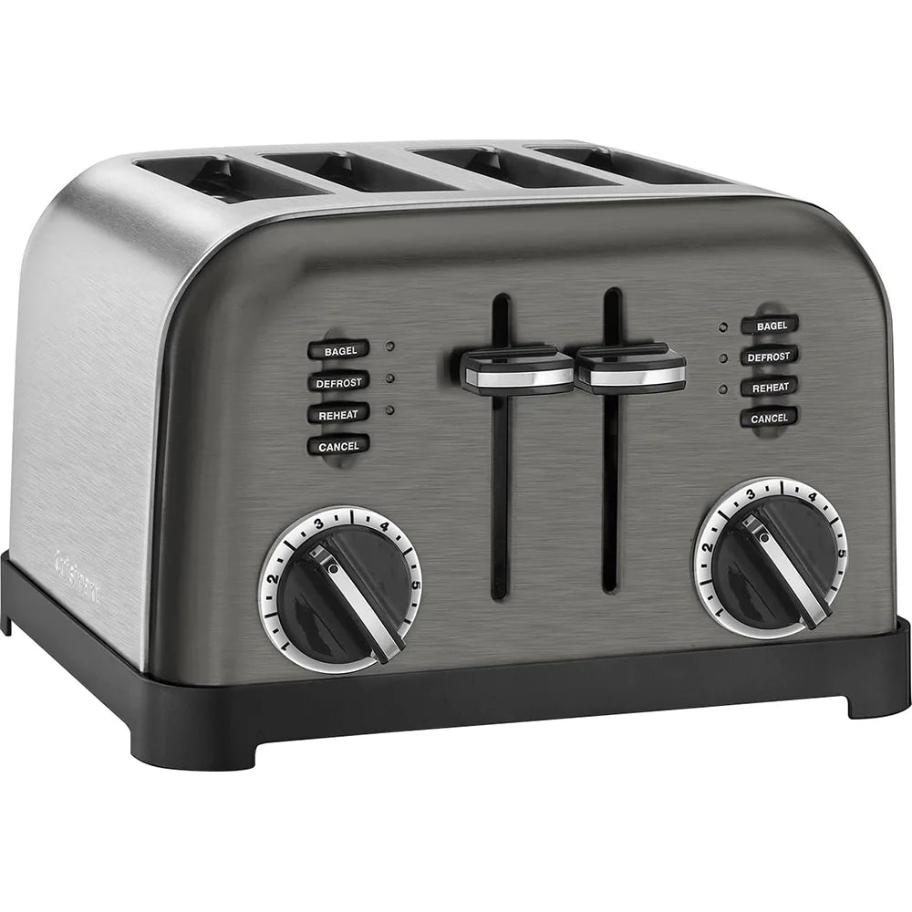 4-Slice Black Metal Toaster L803301