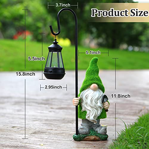 11.8'' LED Solar Garden Gnome Outdoor Statue X19433