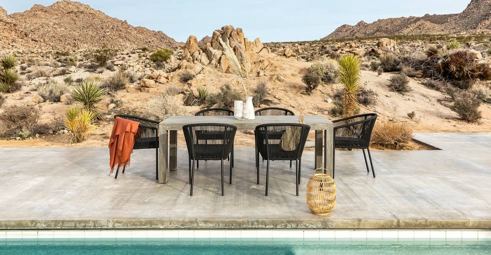 Solid Acacia Outdoor Dining Table for 6 A509098