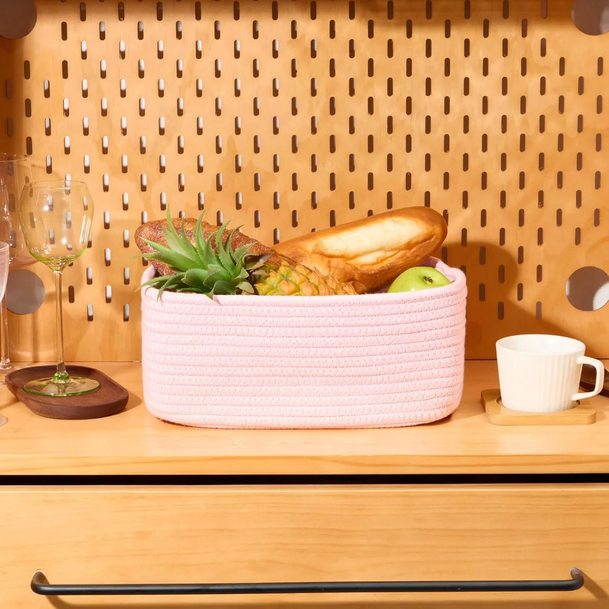 Small Storage Baskets 3 Packs Light Pink Y439
