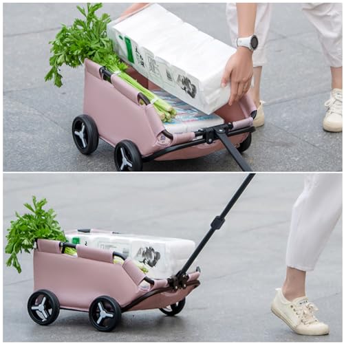 Pink 4 Wheels Folding Pet Stroller B392