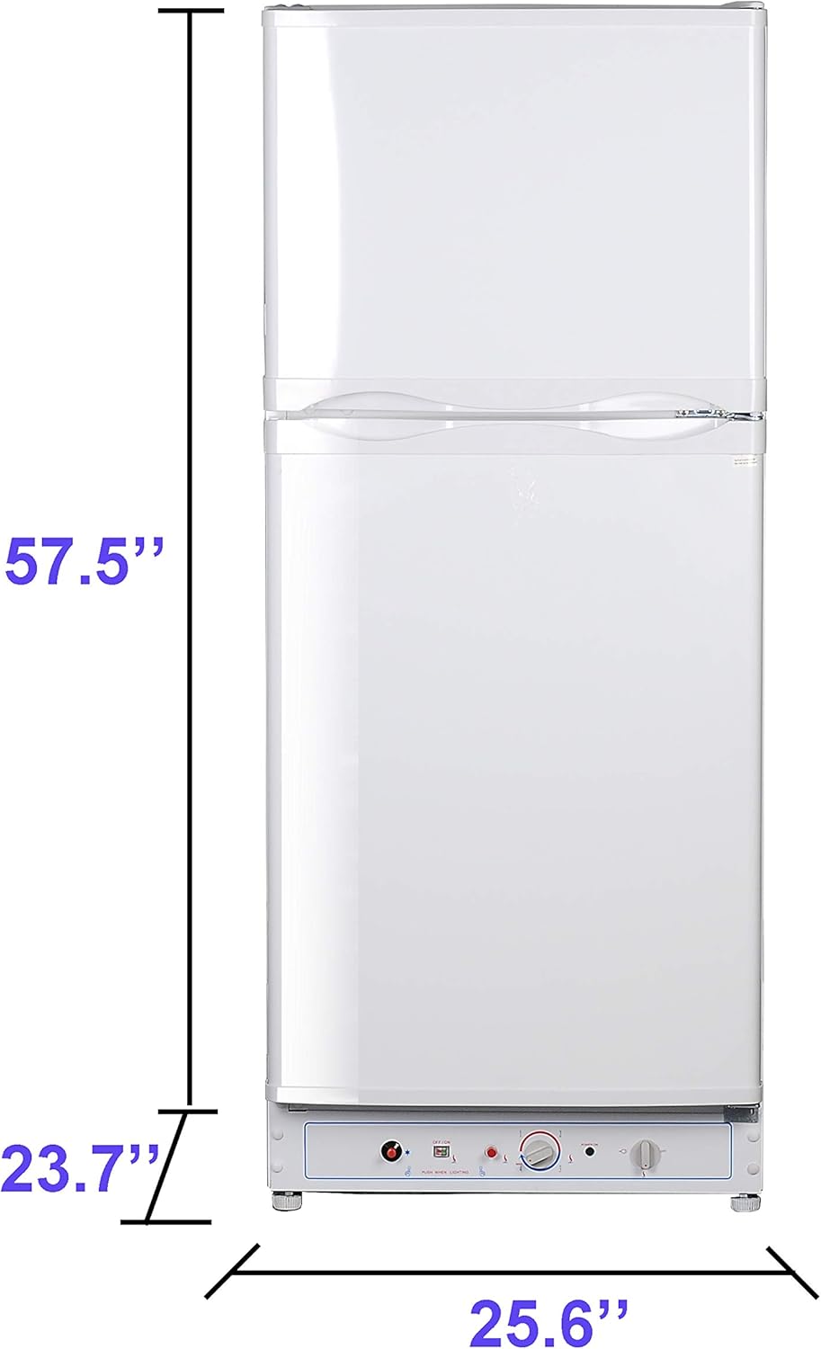 6.1 Cu.ft White Propane Refrigerator with Freezer Z474