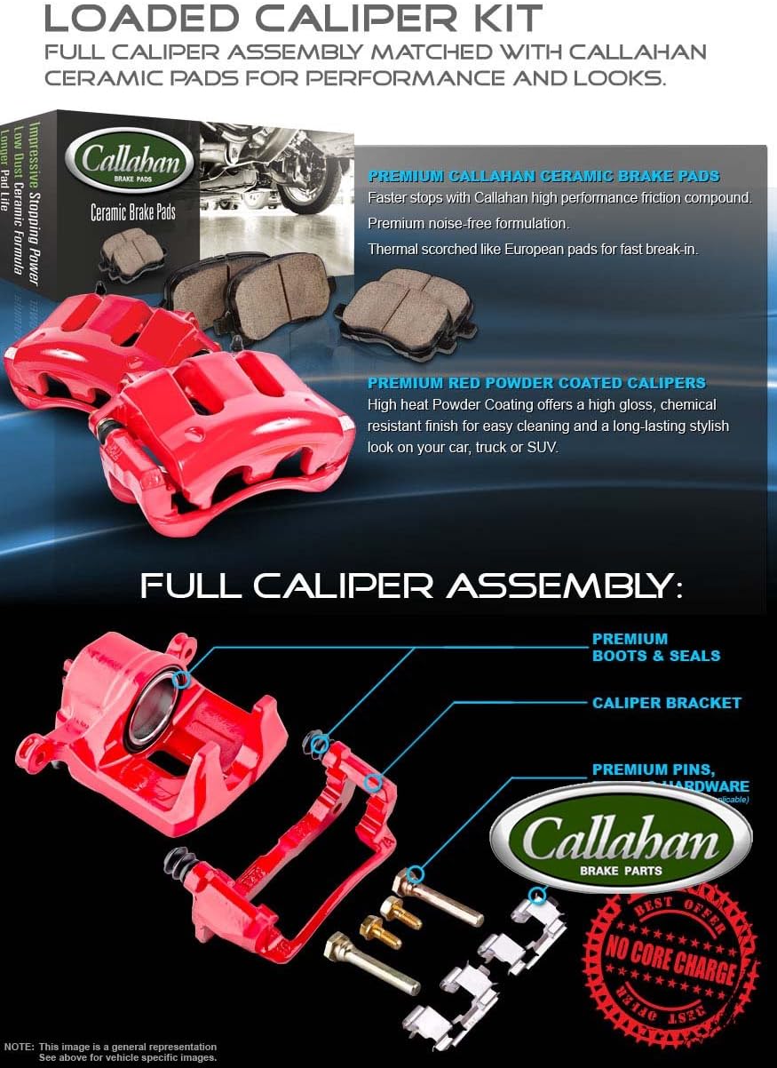 Loaded Caliper Assembly Set + Ceramic Brake Pads Y15848
