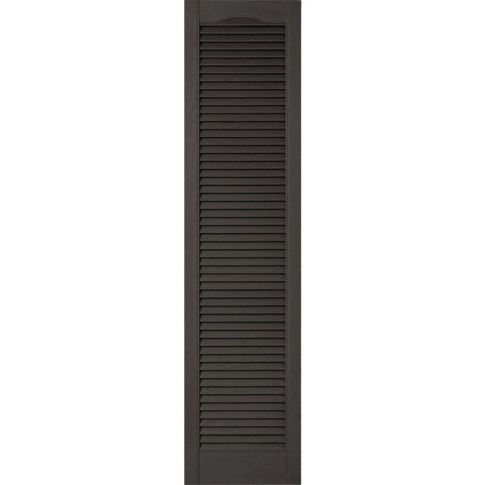 Vinyl Cathedral Top Open Louver Shutters C6381