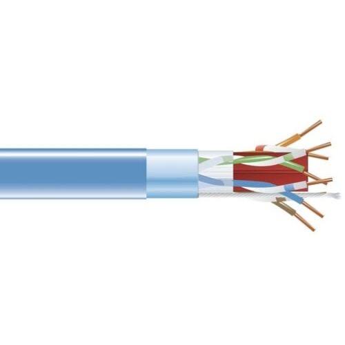 Cat6a 650-MHz F/UTP Solid Bulk Cable, PVC CMR, Blue, 1000-ft X78886