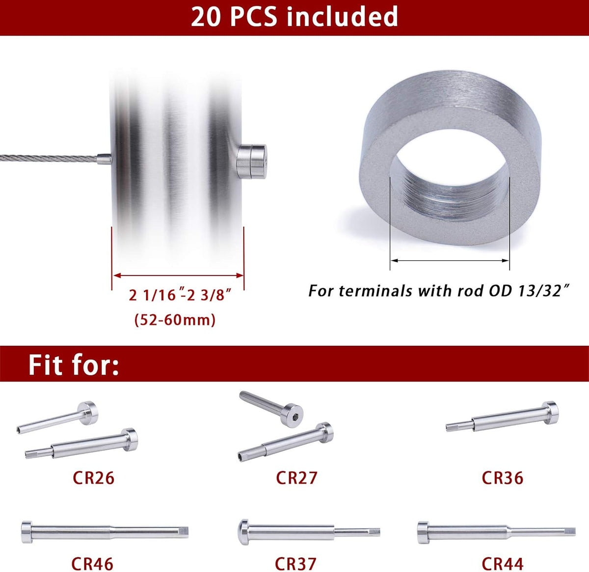 20 Pack Curved Washer for Round Cable Railing Post R159386