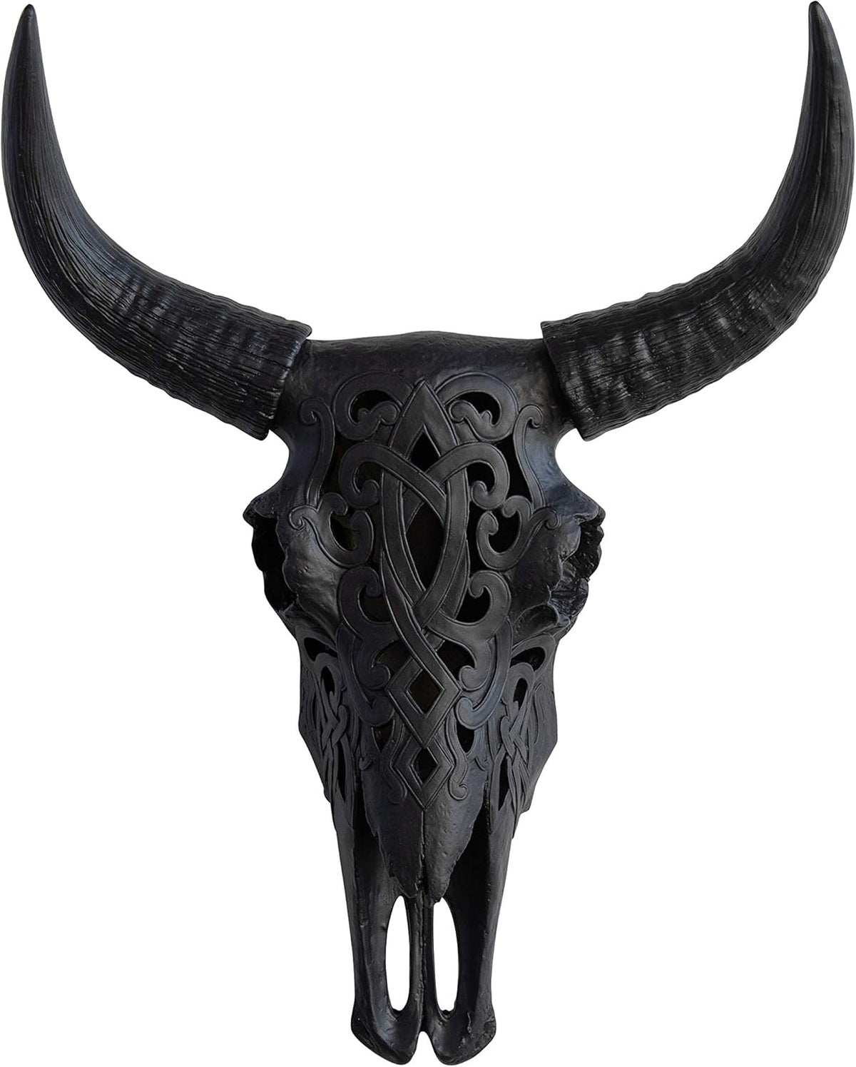 Faux Decorative Carved Cow Skull Wall Mount U590