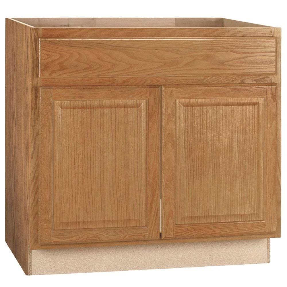 Medium Oak Sink Base Kitchen Cabinet Z67436