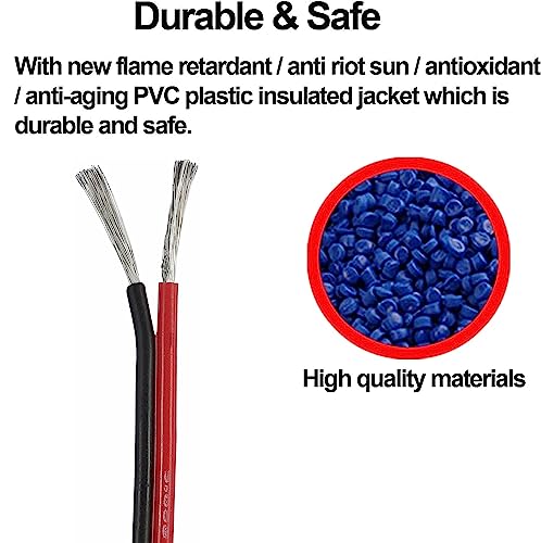 18 AWG 20 Feet 10 ft Black 10 ft Red 18 Gauge Silicone Wire Hook Up Wire Cable Flexible Tinned Copper Wire Z6639
