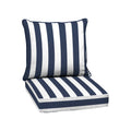 Cabana Stripe Sapphire Outdoor Deep Seat Set C870367
