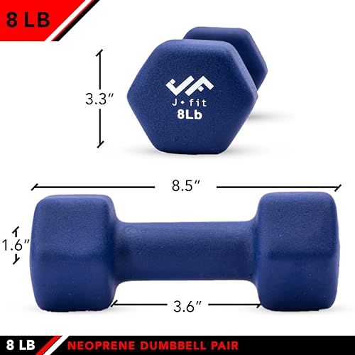 Set of 2 Neoprene Dumbbell 8 LBS A799337