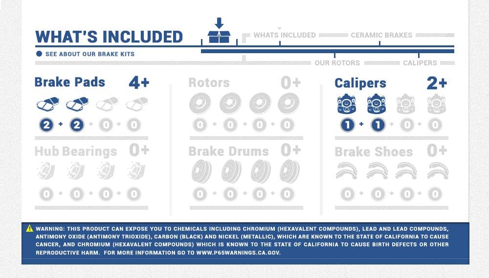 Loaded Caliper Assembly Set + Ceramic Brake Pads Y15848