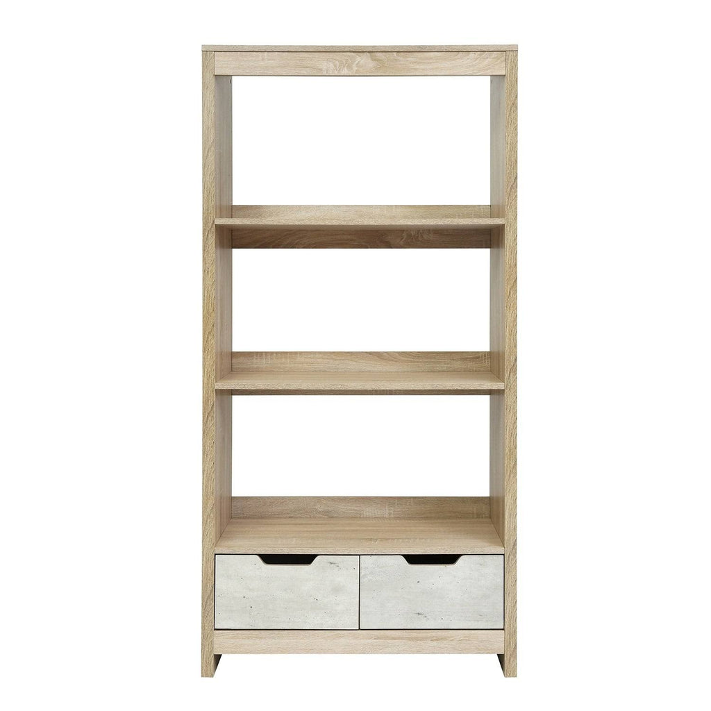 3-Shelf with Drawers MDF Bookcase Storage V1820