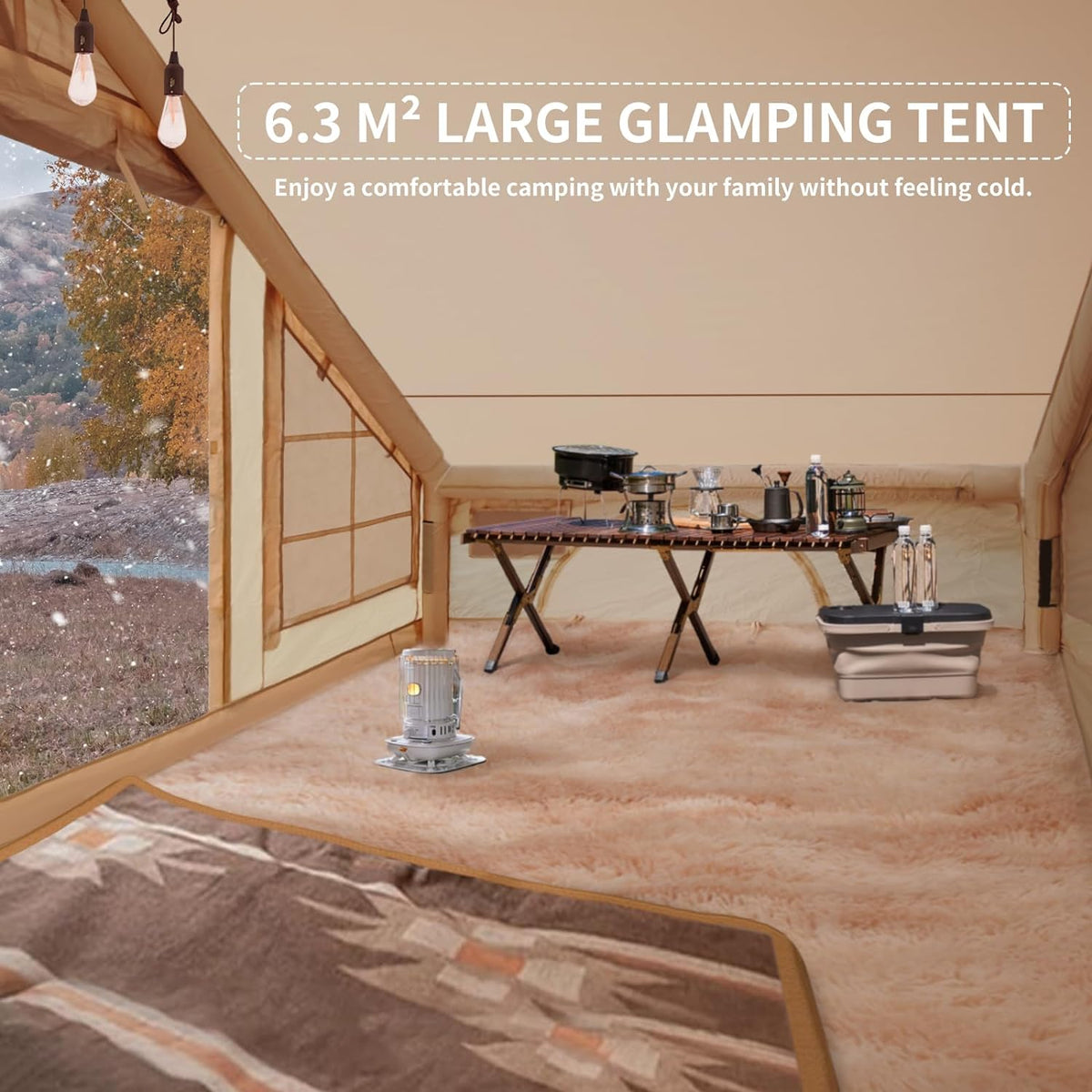 Large Inflatable Oxford Air Tent for 4-6 Persons U289884