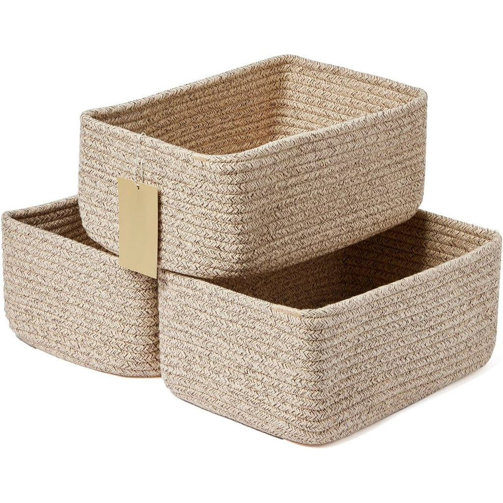 Small Storage Baskets 3 Packs Light Pink Y439