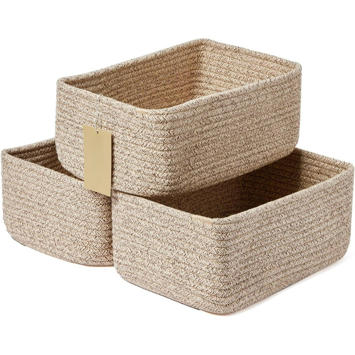 Small Storage Baskets 3 Packs Light Pink Y439