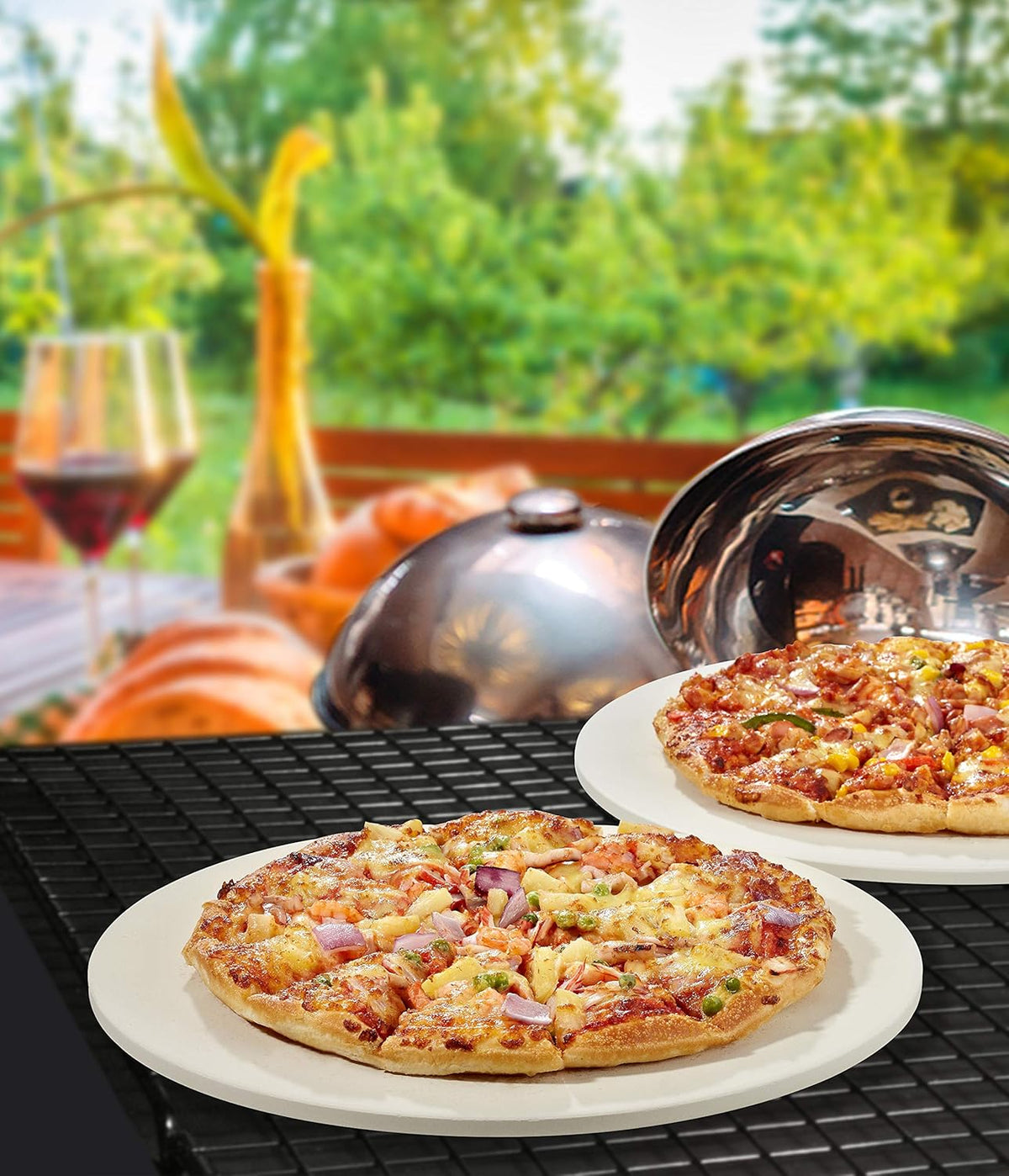 16" Rectangular Cordierite Pizza Stone (2 Pack) Y498