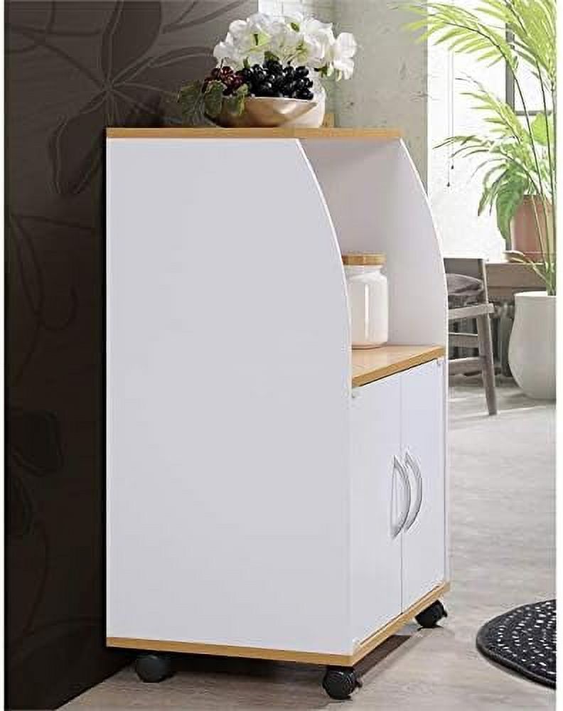 White Microwave Kitchen Cart L66415