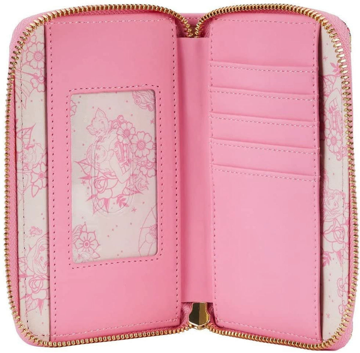 Princess Tattoo Zip Around Wallet U1183
