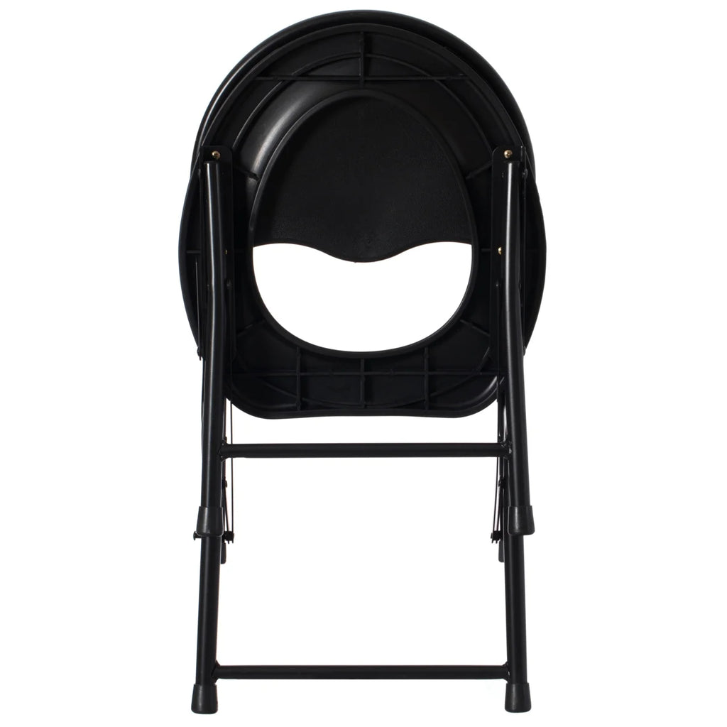 Black Folding Portable Toilet Seat with Backrest O77617