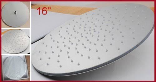 16 inch Ceiling Mount Rainfall LED Shower Head Stainless Steel C90955