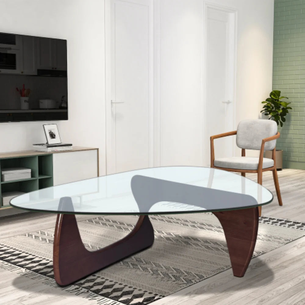 Modern Triangle Coffee Table Solid Wood Y37605