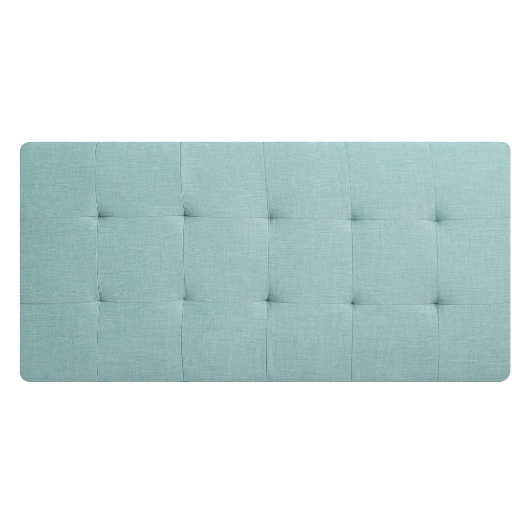 Teal Twill Fabric Ottoman U992635