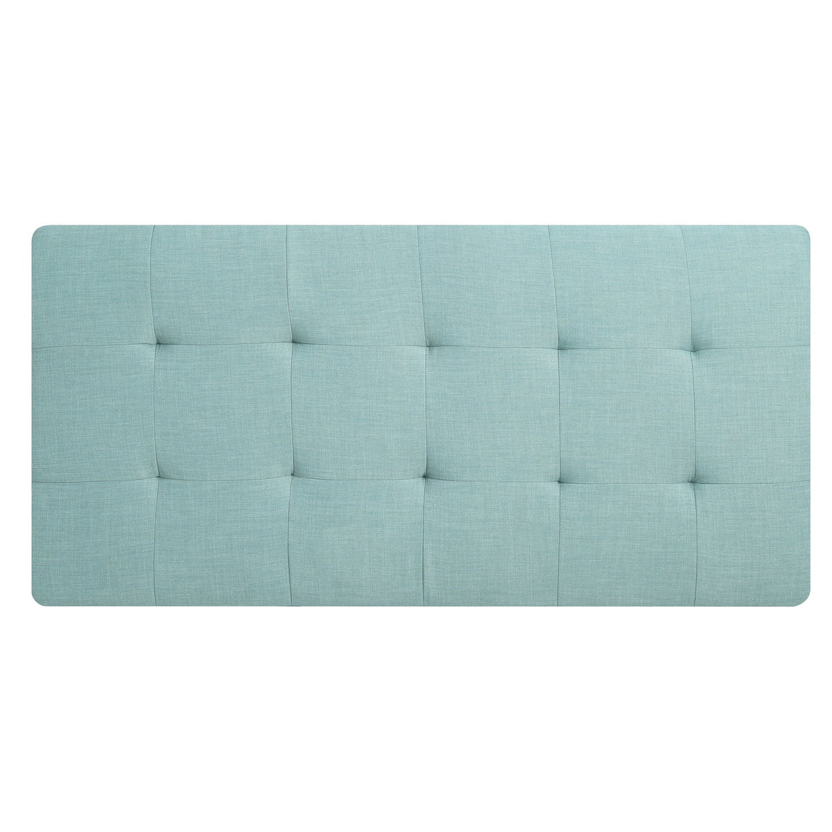 Teal Twill Fabric Ottoman U992635