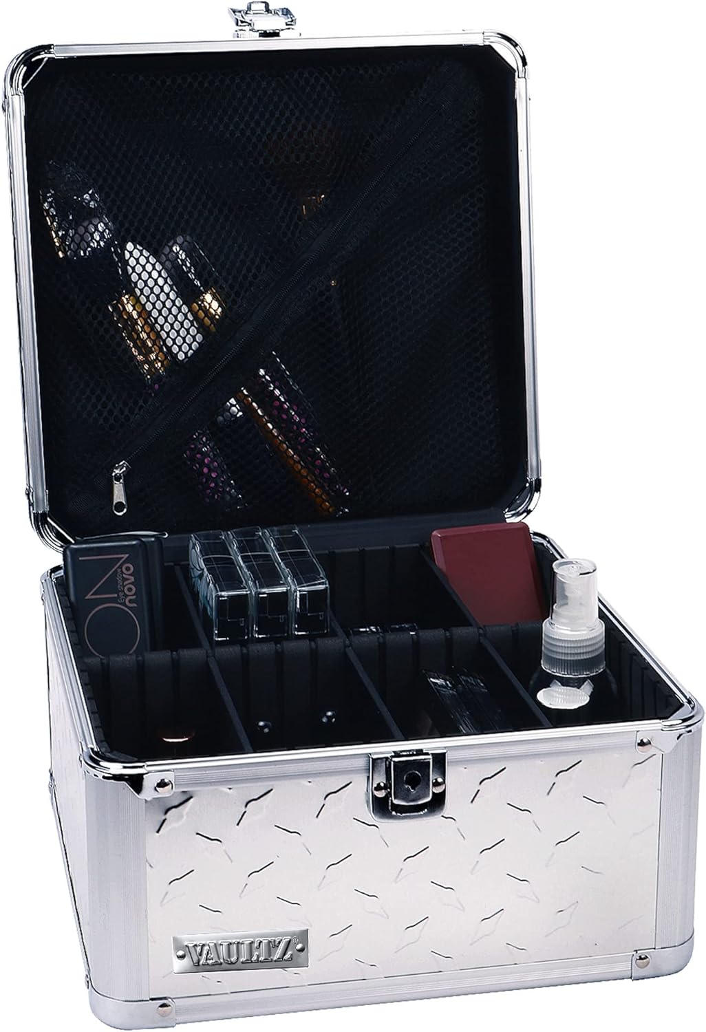 White Locking Storage Box with Mesh Pocket Z81597